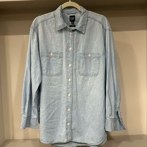 Gap “The Big Shirt” Denim. Light. Size medium.